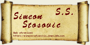 Simeon Stošović vizit kartica